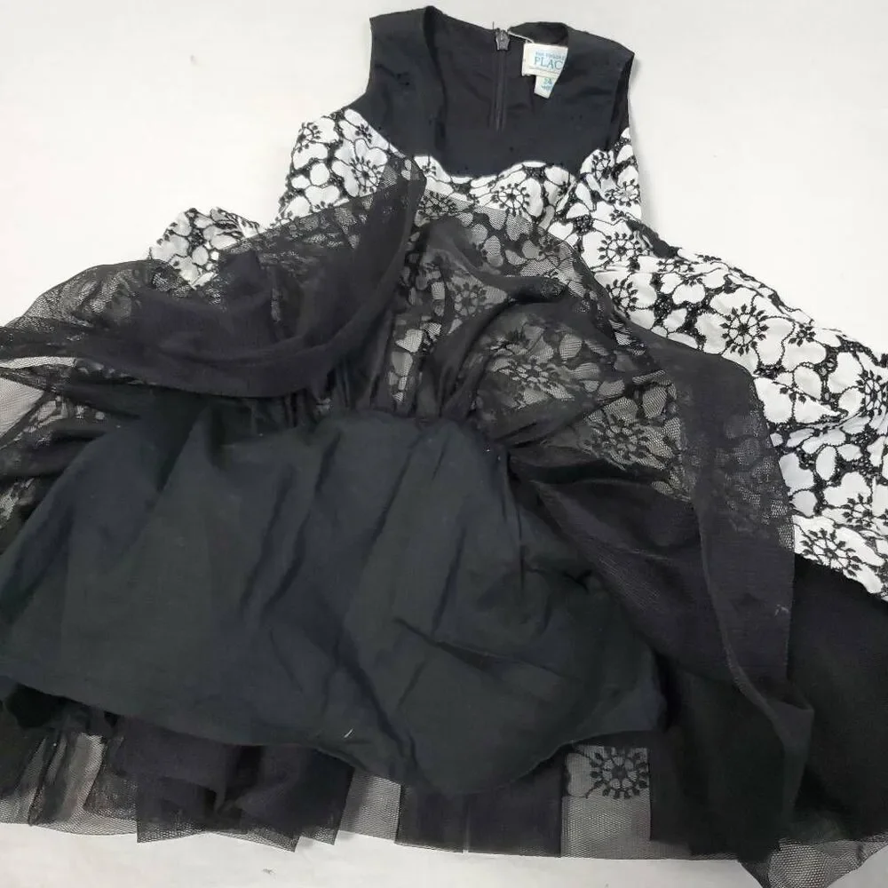 The Children's Place 24 months Girls Black/White Dress - Picture 4 of 6
